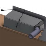 W1393 for ARM15, Munnstykkesett Ø125 mm horisontal luftinntak/avtrekk