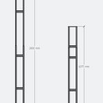 Gulv til tak stativ for vinrack - base 140 -240 cm.