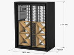 Vinvegg 700 Medium (1930x700xh2350) - Bilde 16