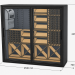 Vinvegg 700 Large (2530x700xh2350)