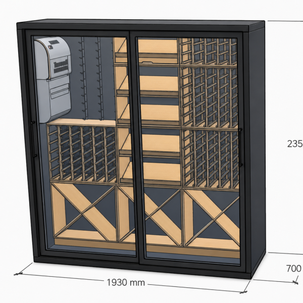 Vinvegg 700 Medium (1930x700xh2350)