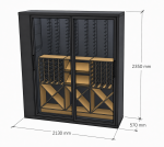 Vinvegg 700 Medium (1930x700xh2350) - Bilde 4