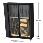 Vinvegg 570 Small for integrering (1830x570xh2350)