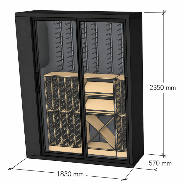 Vinvegg 570 Small for integrering (1830x570xh2350)
